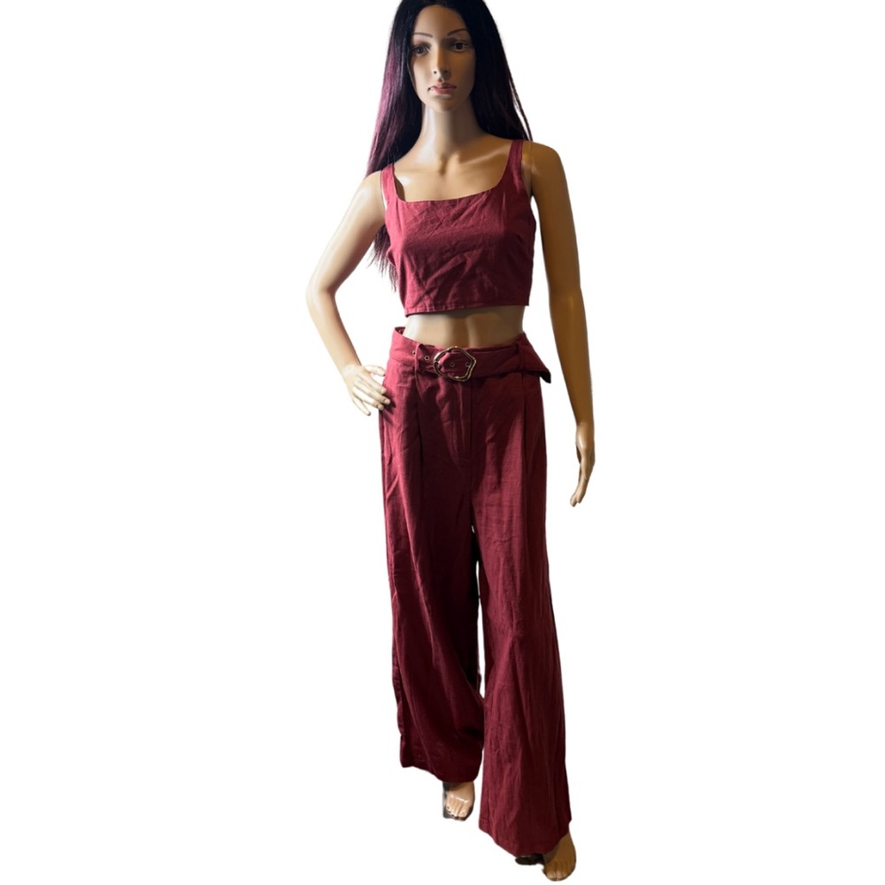 House of Harlow 1960 Two-Piece Set Size L | Wide-Leg Boho Style NWOT